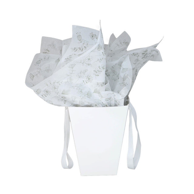 Hârtie de mătase Botanical Sketch, pusă într-o pungă de hârtie, 17g/m² – dimensiune 50x75cm