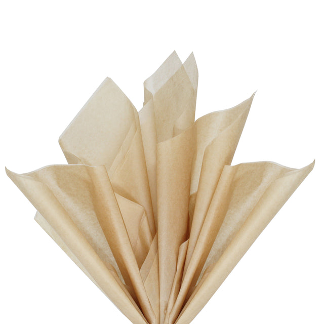 Hârtie de mătase crem natural, aranjament evantai, 17g/m² – dimensiune 50x75cm