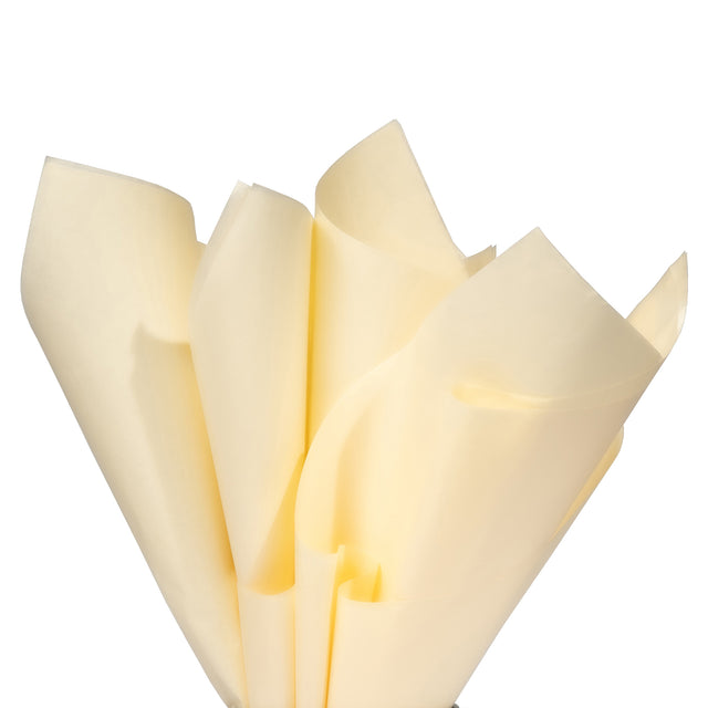 Hârtie de mătase ivory, aranjament evantai, 28g/m² – dimensiune 50x75cm