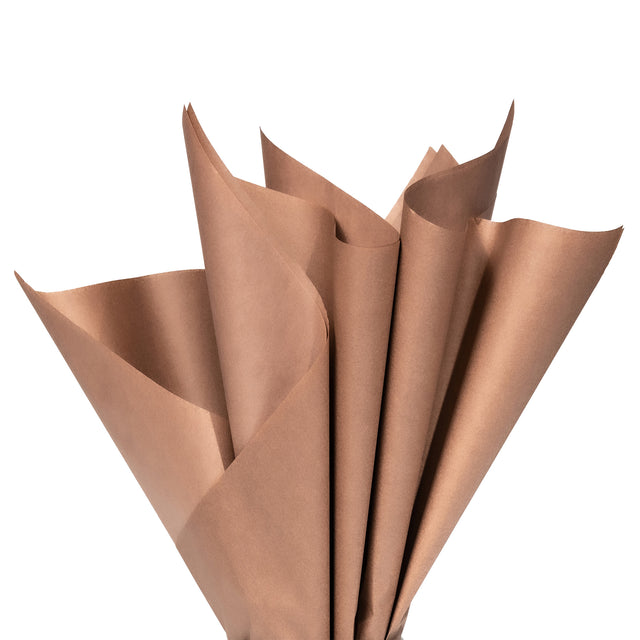 Hârtie de mătase maro, aranjament tip pliat, 28g/m² – dimensiune 50x75cm