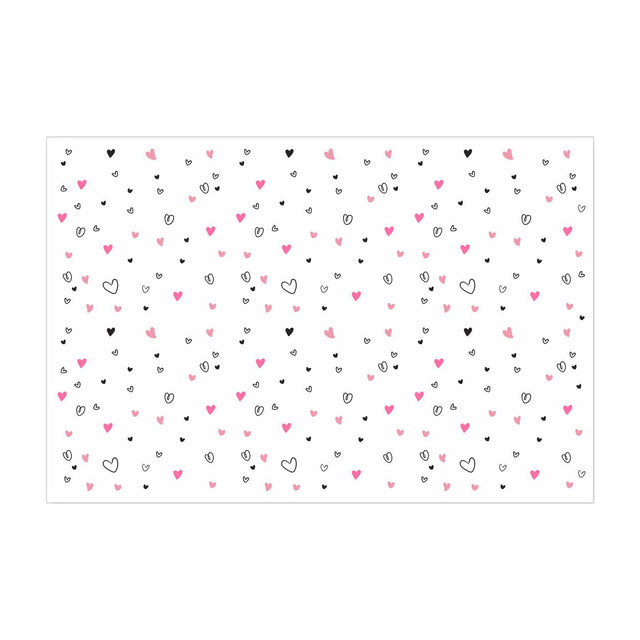 Hârtie de mătase model love Mini Hearts, foaie deschisă, 17g/m² – dimensiune 50x75cm