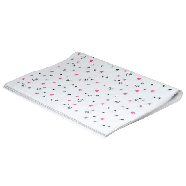 Hârtie de mătase model love Mini Hearts, top de coli 17g/m² – dimensiune 50x75cm