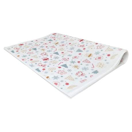 Hârtie de mătase model Crăciun Candy Chaos, top de coli pliate 17 g/m² – dimensiune 50x75cm