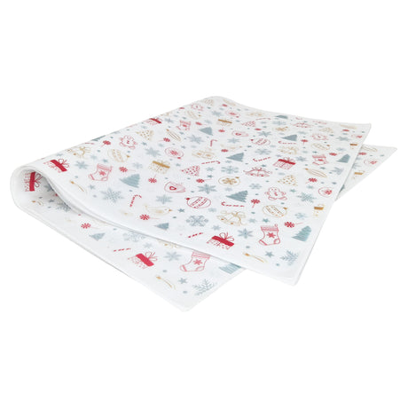 Hârtie de mătase model Crăciun Candy Chaos, top de coli 17 g/m² – dimensiune 50x75cm