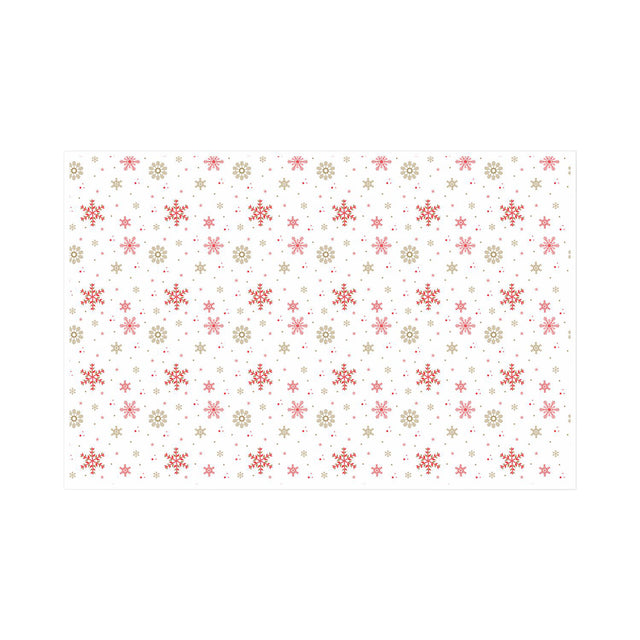 Hârtie de mătase model Crăciun Crimson Crystals, coală deschisă, 28 g/m² – dimensiune 50x75cm