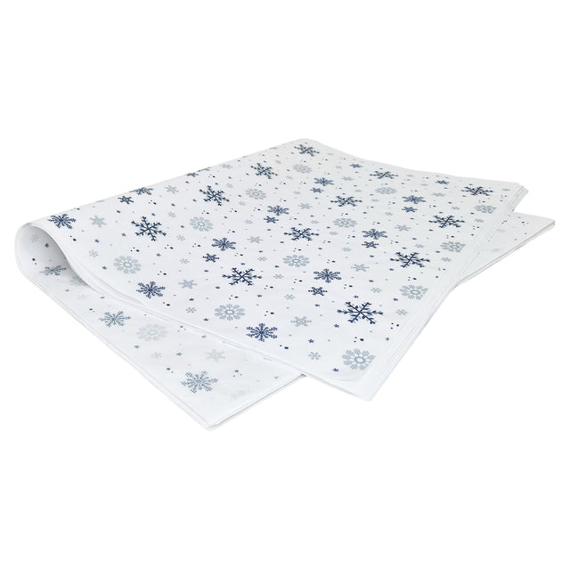 Hârtie de mătase model Crăciun Frosty Midnight, top de coli 28 g/m² – dimensiune 50x75cm