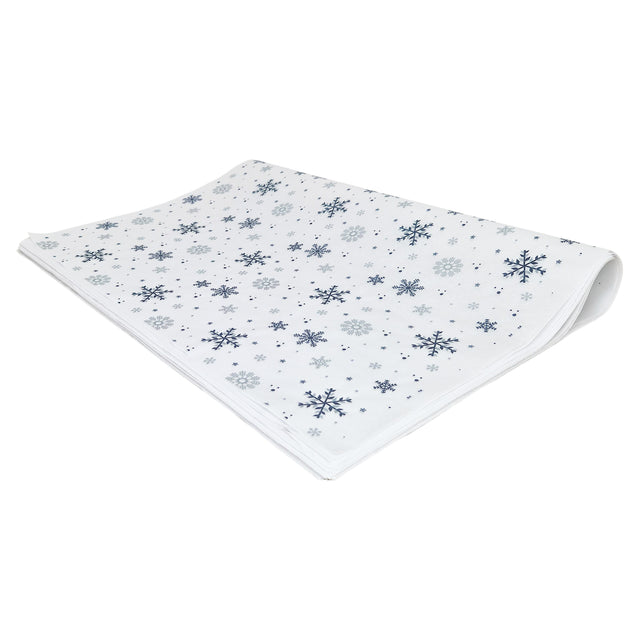 Hârtie de mătase model Crăciun Frosty Midnight, top de coli pliate 28 g/m² – dimensiune 50x75cm