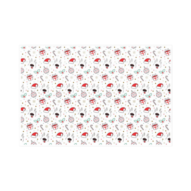 Hârtie de mătase model Crăciun Jolly Reindeer, coală deschisă, 28 g/m² – dimensiune 50x75cm