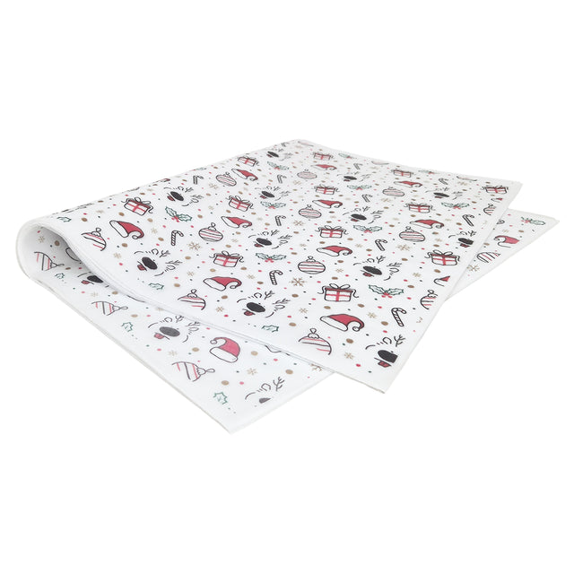 Hârtie de mătase model Crăciun Jolly Reindeer, top de coli 17 g/m² – dimensiune 50x75cm