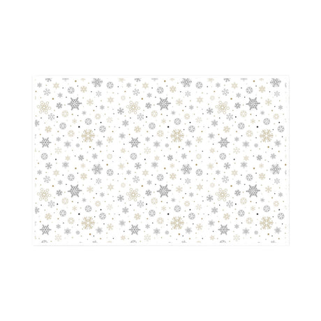 Hârtie de mătase model Crăciun Snowflakes & Sparkles, coală deschisă, 17 g/m² – dimensiune 50x75cm