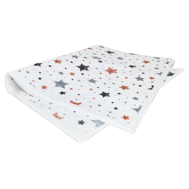 Hârtie de mătase model Crăciun Star Doodle Night, top de coli 17 g/m² – dimensiune 50x75cm