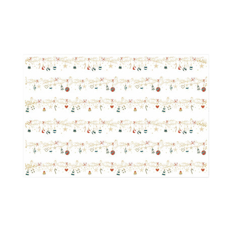 Hârtie de mătase model Crăciun Tinsel Tales, coală deschisă, 17 g/m² – dimensiune 50x75cm