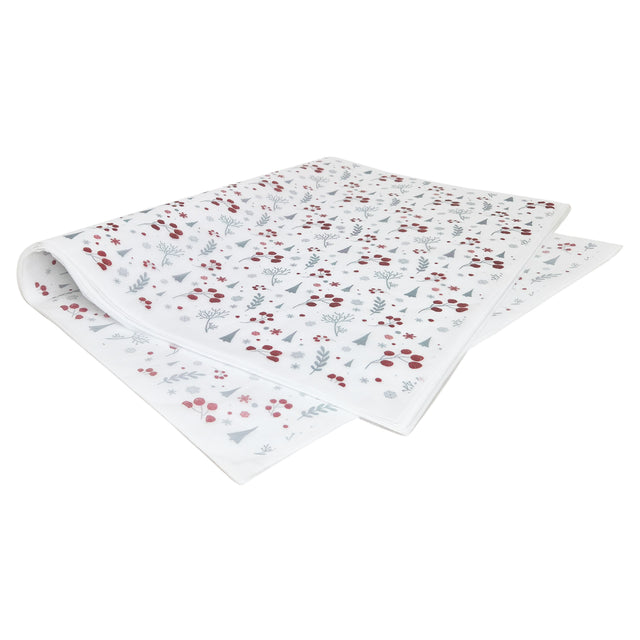 Hârtie de mătase model Crăciun Winter Berries, top de coli 17 g/m² – dimensiune 50x75cm