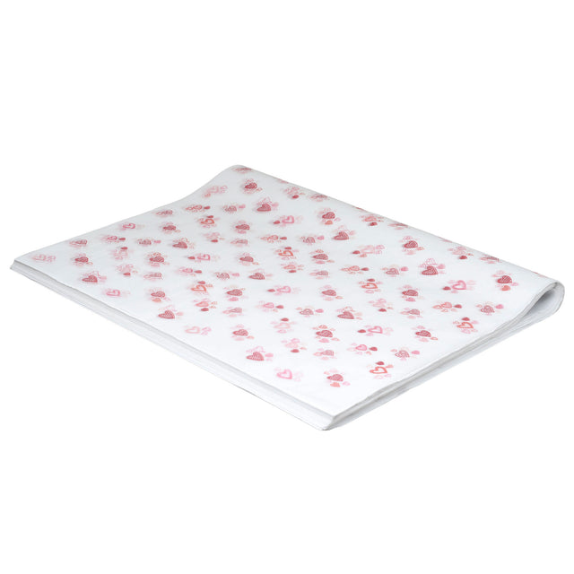 Hârtie de mătase model love Patchwork Hearts, top de coli 17g/m² – dimensiune 50x75cm