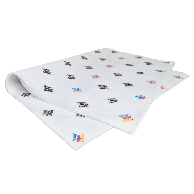 Hârtie de mătase personalizată albă, teanc de coli 17g/m² – dimensiune 50x75cm