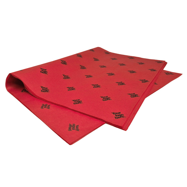 Hârtie de mătase personalizată roșie, top de coli 17g/m² – dimensiune 50x75cm