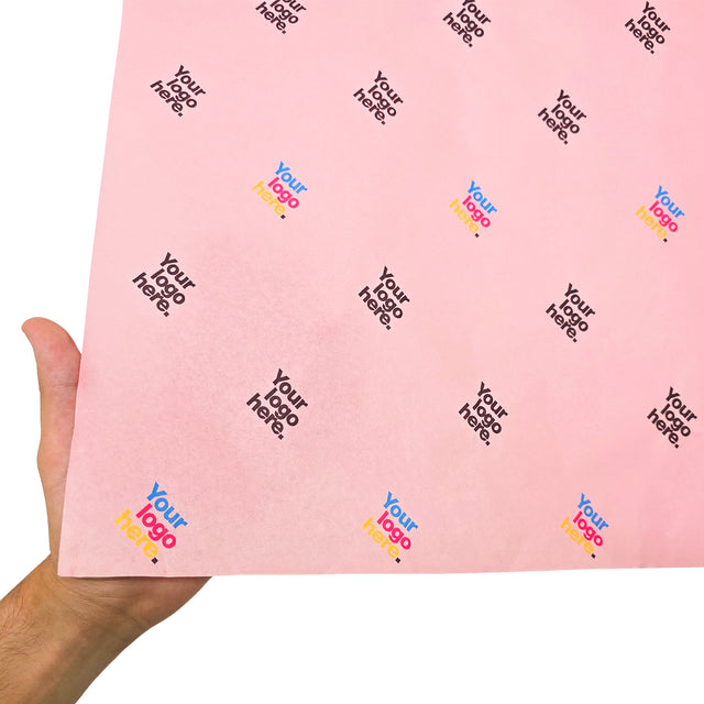 Hârtie de mătase personalizată roz deschis, textură și transparență, 28g/m² – dimensiune 50x75cm