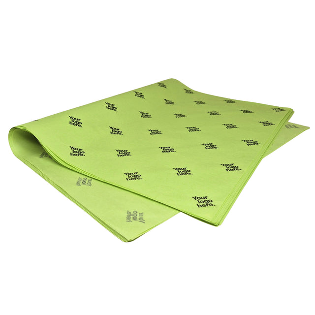 Hârtie de mătase personalizată verde-lime, top de coli 28g/m² – dimensiune 50x75cm