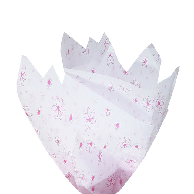 Hârtie de mătase Pink Bubble, aranjament tip evantai, 17g/m² – dimensiune 50x75cm