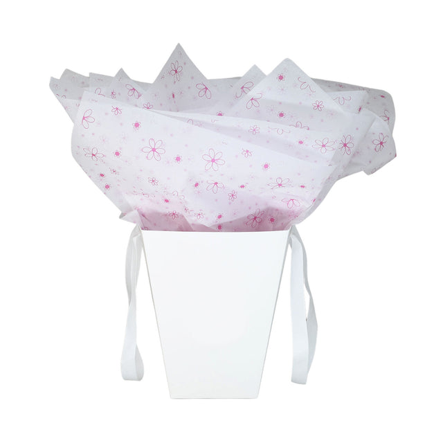 Hârtie de mătase Pink Bubble, pusă într-o pungă de hârtie, 17g/m² – dimensiune 50x75cm