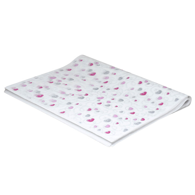 Hârtie de mătase model Pink Heart Trails, top de coli 17g/m² – dimensiune 50x75cm