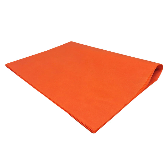 Hârtie de mătase portocalie, top de coli pliate 17g/m² – dimensiune 50x75cm