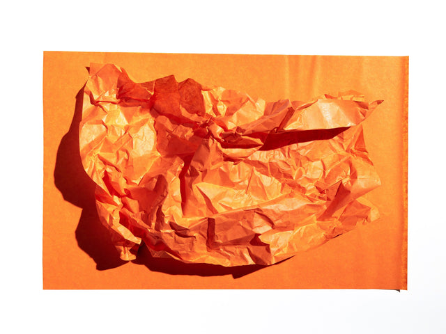 Hârtie de mătase portocalie, coală deschisă pentru ambalat, 28g/m² – dimensiune 50x75cm