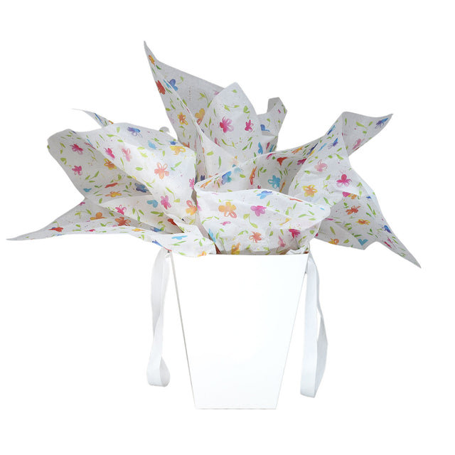 Hârtie de mătase Rainbow Garden, pusă într-o pungă de hârtie, 17g/m² – dimensiune 50x75cm