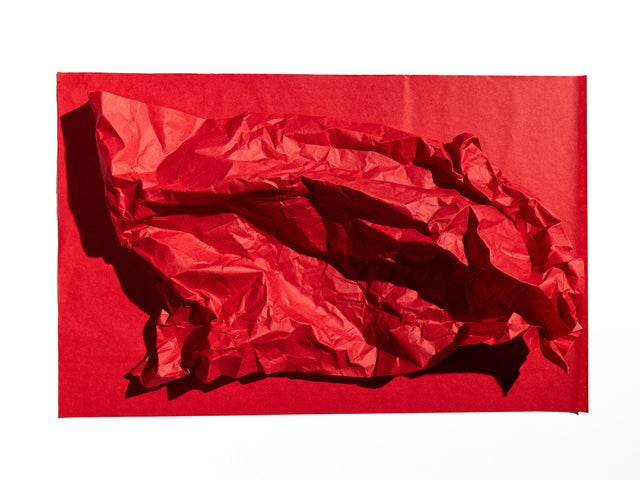 Hârtie de mătase roșie, coală deschisă pentru ambalat, 28g/m² – dimensiune 50x75cm