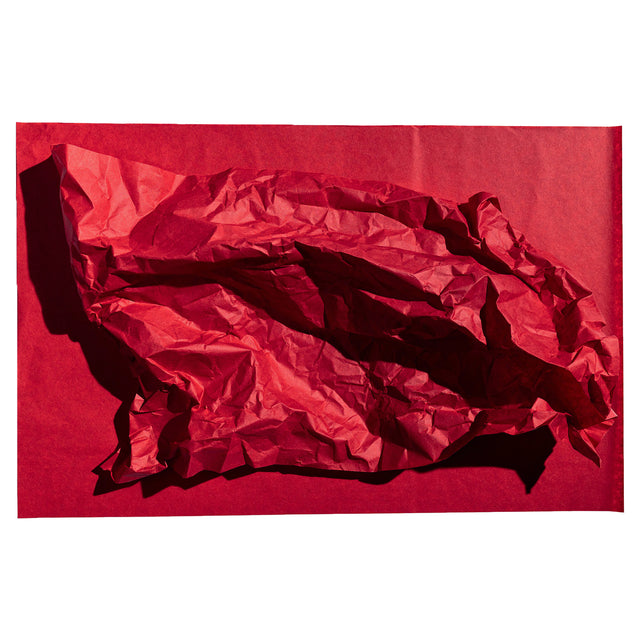 Hârtie de mătase roșie, coală deschisă pentru ambalat, 28g/m² – dimensiune 50x75cm