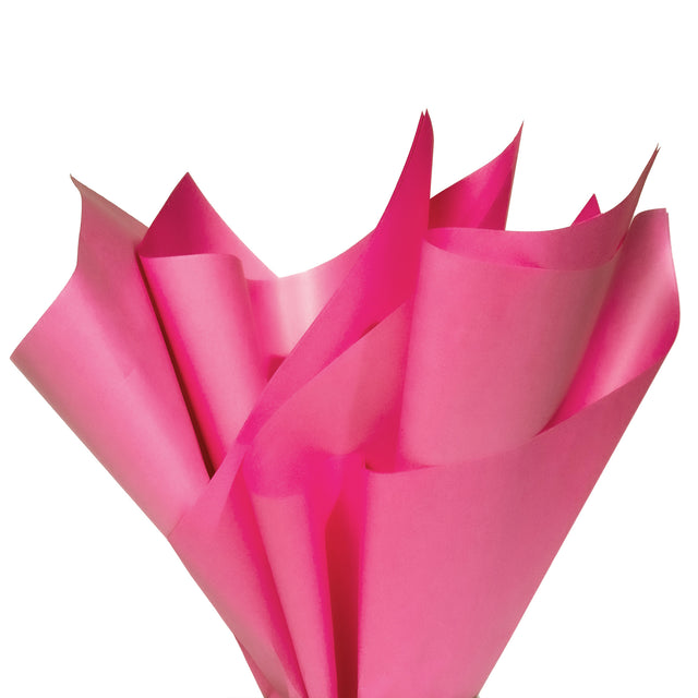 Hârtie de mătase fuchsia, aranjament tip evantai, 28g/m² – dimensiune 50x75cm