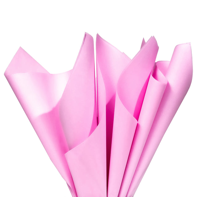 Hârtie de mătase roz pastel, aranjament evantai, 28g/m² – dimensiune 50x75cm