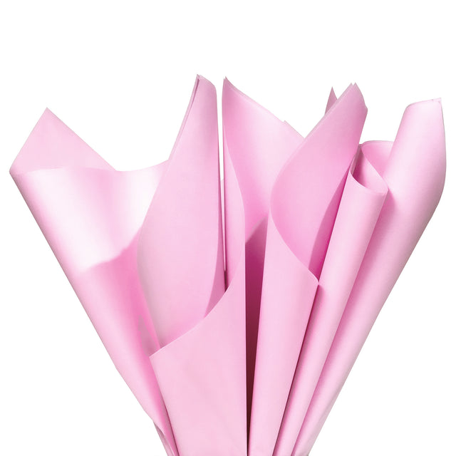 Hârtie de mătase roz pastel, aranjament evantai, 28g/m² – dimensiune 50x75cm