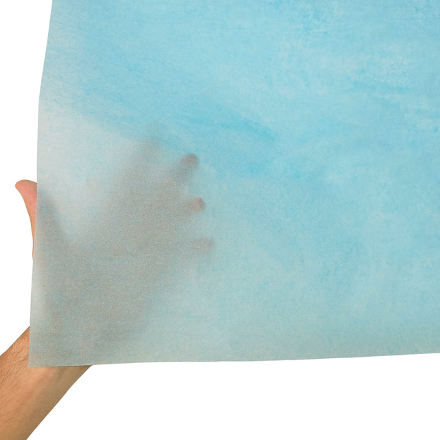 Hârtie de mătase turcoaz, textură și transparență, 17g/m² – dimensiune 50x75cm