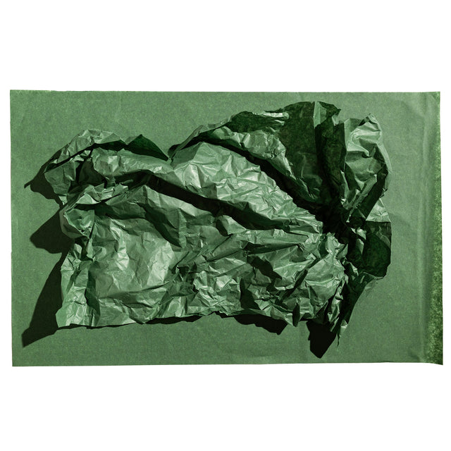 Hârtie de mătase verde închis, coală deschisă pentru ambalat, 28g/m² – dimensiune 50x75cm
