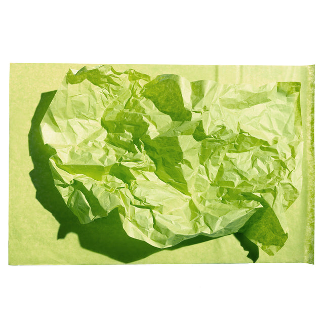 Hârtie de mătase verde lime, coală deschisă pentru ambalat, 28g/m² – dimensiune 50x75cm