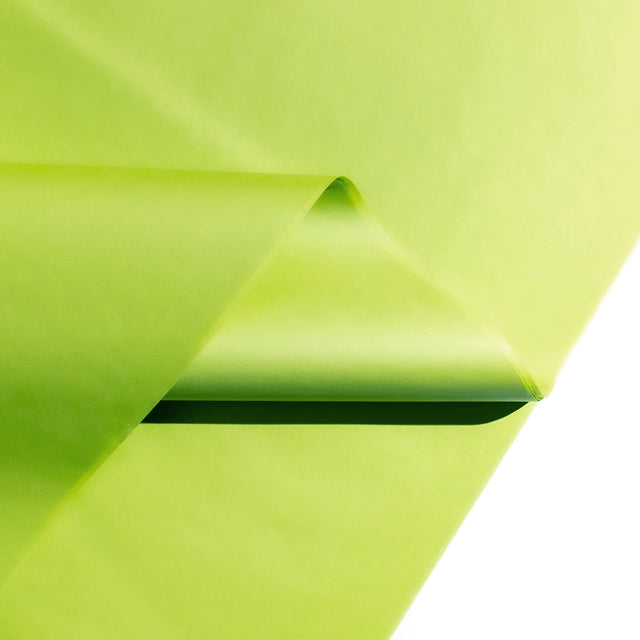 Hârtie de mătase verde-lime top de coli pliate, 28g/m² – dimensiune 50x75cm