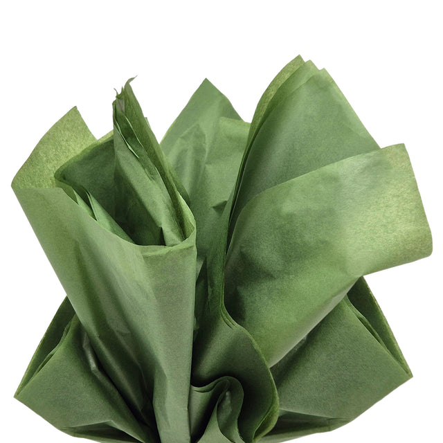 Hârtie de mătase verde-măsliniu, aranjament evantai, 17g/m² – dimensiune 50x75cm