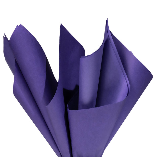 Hârtie de mătase violet, aranjament pliat, 28g/m² – dimensiune 50x75cm