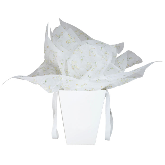 Hârtie de mătase Yellow Tulip, pusă într-o pungă de hârtie, 17g/m² – dimensiune 50x75cm