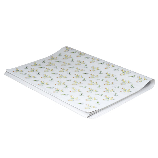 Hârtie de mătase Yellow Tulip, top de coli pliate 17g/m² – dimensiune 50x75cm