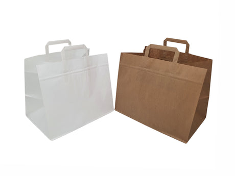 Pungi de hartie cu manere plate