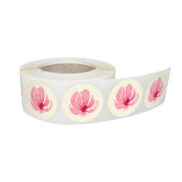 Self-adhesive label/sticker with Pattern 14B Floral