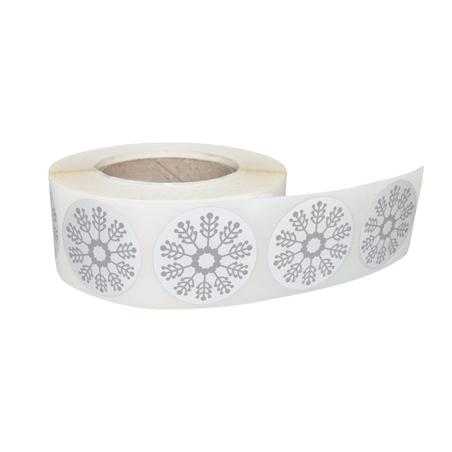 Rola stickere decorative Craciun Frosty Midnight – etichete rotunde pentru pachete și cadouri