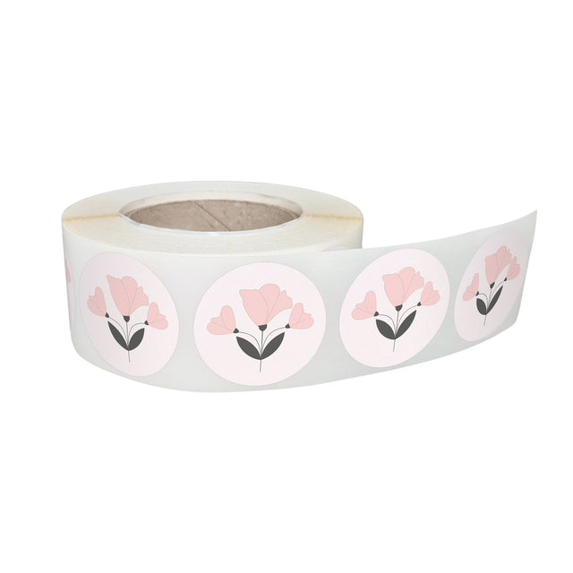 Rola stickere decorative Floral Mono Dots 3c – etichete rotunde pentru pachete și cadouri
