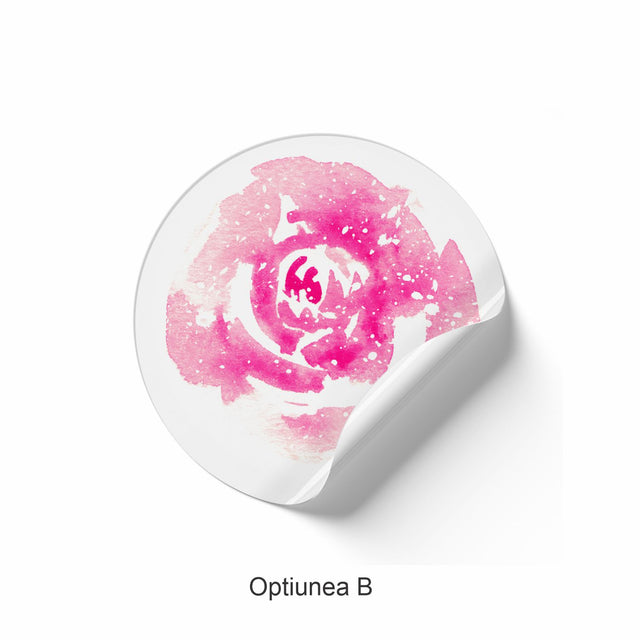 Rola stickere model Floral Rose Petal 10b – etichete rotunde pentru pachete, ambalaje, și cadouri