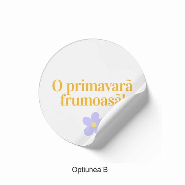 Rola stickere model Floral Soft Meadow 7b – etichete rotunde pentru pachete, ambalaje, și cadouri