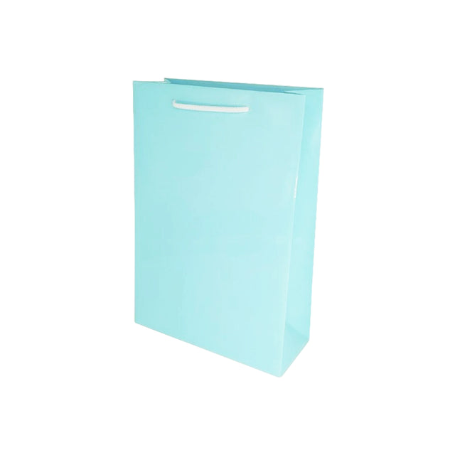Pungă ARCTIC BLUE din hârtie premium cu mânere din șnur textil 24 x 36(H) x 10cm