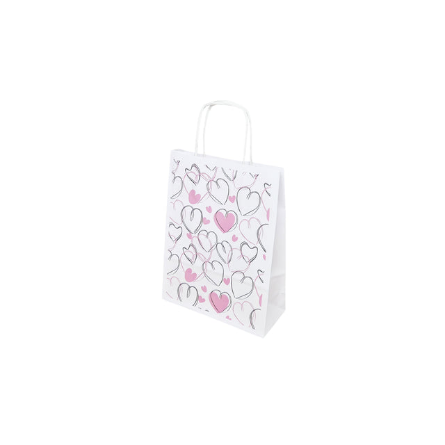 Pungă Hârtie Kraft cu Model 6 Love 18 x 24(H) x 7cm