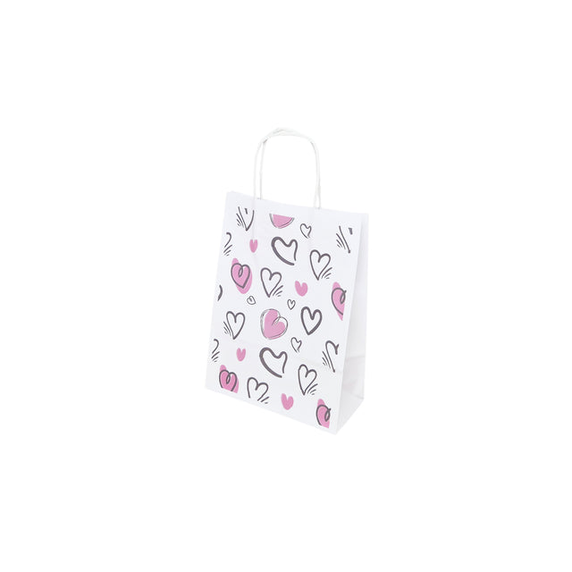Pungă Hârtie Kraft cu Model 7 Love 18 x 24(H) x 7cm